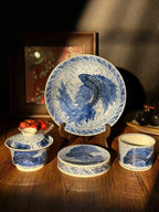 Hand-Painted Blue and White Porcelain Set – The Kunpeng Collection My Store
