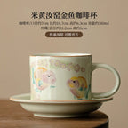 Ru Kiln “Golden Koi” Coffee & Afternoon Tea Cup – Ivory Glaze My Store
