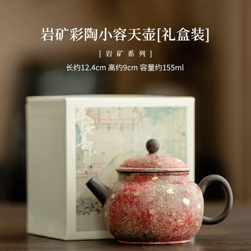 Handcrafted Mineral Clay Small Teapot — Wabi-Sabi Ceramic Teaware My Store