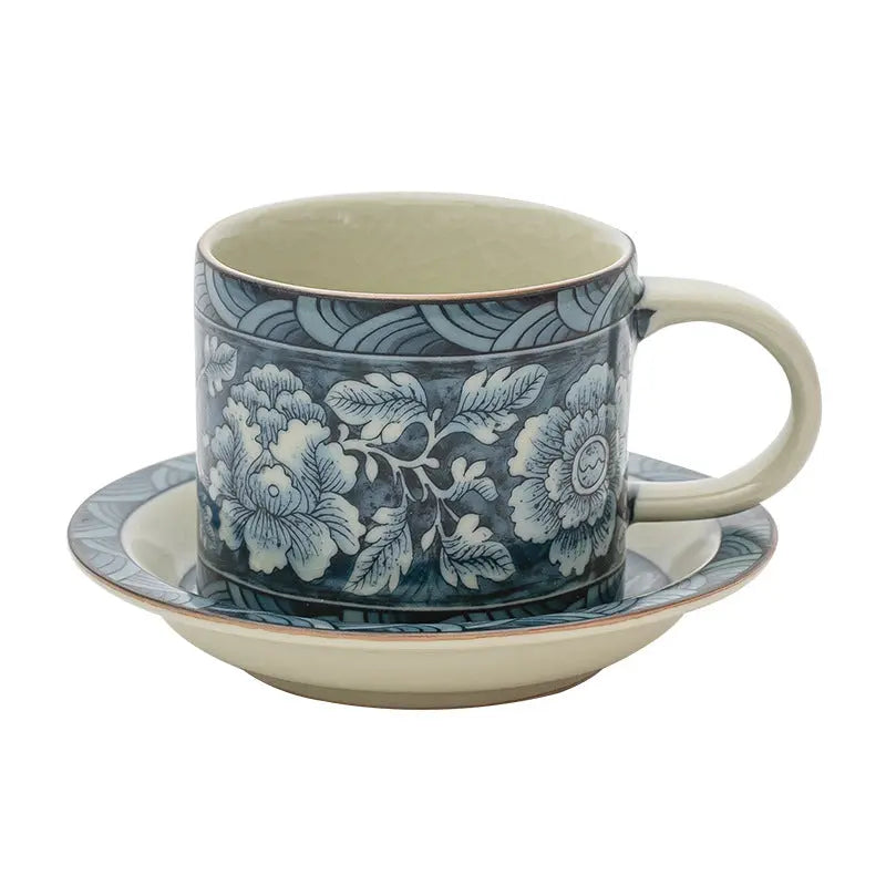 Ru Kiln “Floral Bloom” Coffee & Afternoon Tea Cup with Saucer My Store