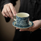 Ru Kiln “Floral Bloom” Coffee & Afternoon Tea Cup with Saucer My Store