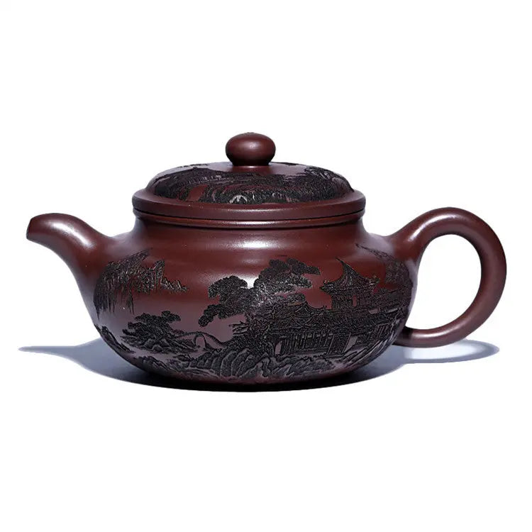Hand-Carved Zisha Teapot – Purple Clay My Store