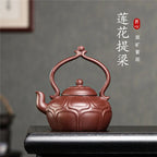 Large-Capacity Lotus Handle Yixing Zisha Teapot – 390ml My Store