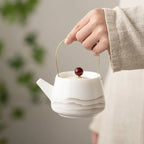 Dehua White Porcelain “Ink Mountains” Yángzhī Jade Tiliang Teapot My Store