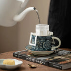 Ru Kiln “Floral Bloom” Coffee & Afternoon Tea Cup with Saucer My Store