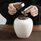 Dehua Jade White Porcelain Tea Canister – Handcrafted Elegance in Pure Porcelain My Store