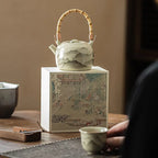 Ru Kiln “Mountains in Bloom” Bamboo-Handle Teapot My Store