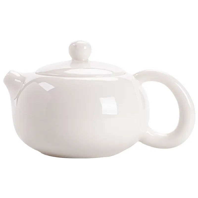 Dehua Jade White Porcelain Teapot – Handmade Elegance in Pure White My Store