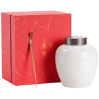 Dehua Jade White Porcelain Tea Canister – Handcrafted Elegance in Pure Porcelain My Store