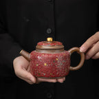 Handcrafted Mineral Clay Teapot with Gold Detailing — Artisanal Wabi-Sabi Teaware My Store