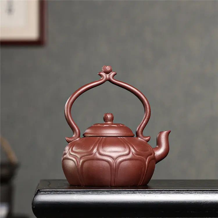 Large-Capacity Lotus Handle Yixing Zisha Teapot – 390ml My Store