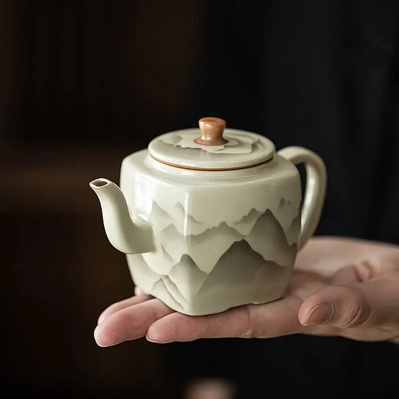 Ru Kiln “Mountains in Bloom” Square Teapot My Store