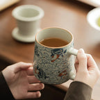 Ru Kiln “Auspicious Rabbit & Cloud” Ceramic Mug – Harmony and Fortune in Every Sip My Store