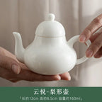 Dehua White Jade Porcelain Teapot – Sheep-Fat Ivory Elegance My Store