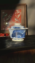 Hand-Painted Blue and White Porcelain Set – The Kunpeng Collection