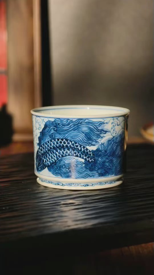 Hand-Painted Blue and White Porcelain Set – The Kunpeng Collection