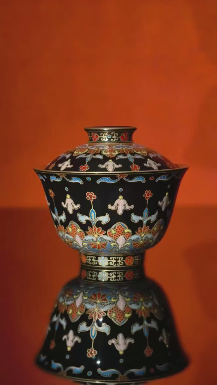 Hand-Painted Enamel Porcelain – “Spirit Serpent” Collection from Jingdezhen