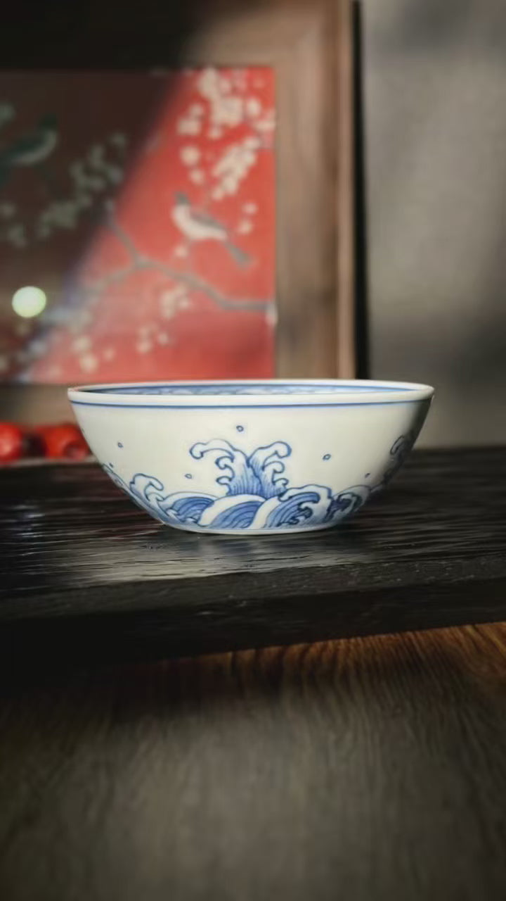 Hand-Painted Blue and White Porcelain Set – The Kunpeng Collection